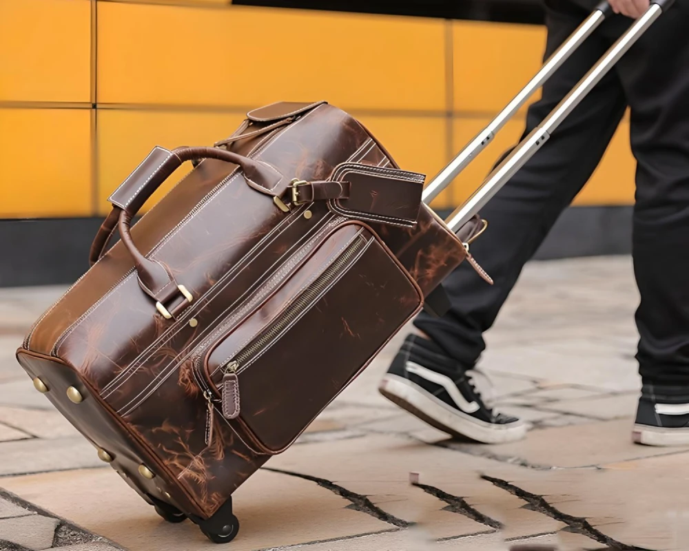 leather carry-on bag